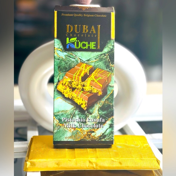 Famous Dubai Dubai Chocolate: Pistachio Kunafa Milk Chocolate. NIB - Picture 1 of 5